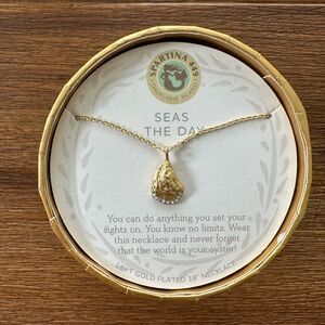 Seas the Day/Oyster Pendant 18” Necklace